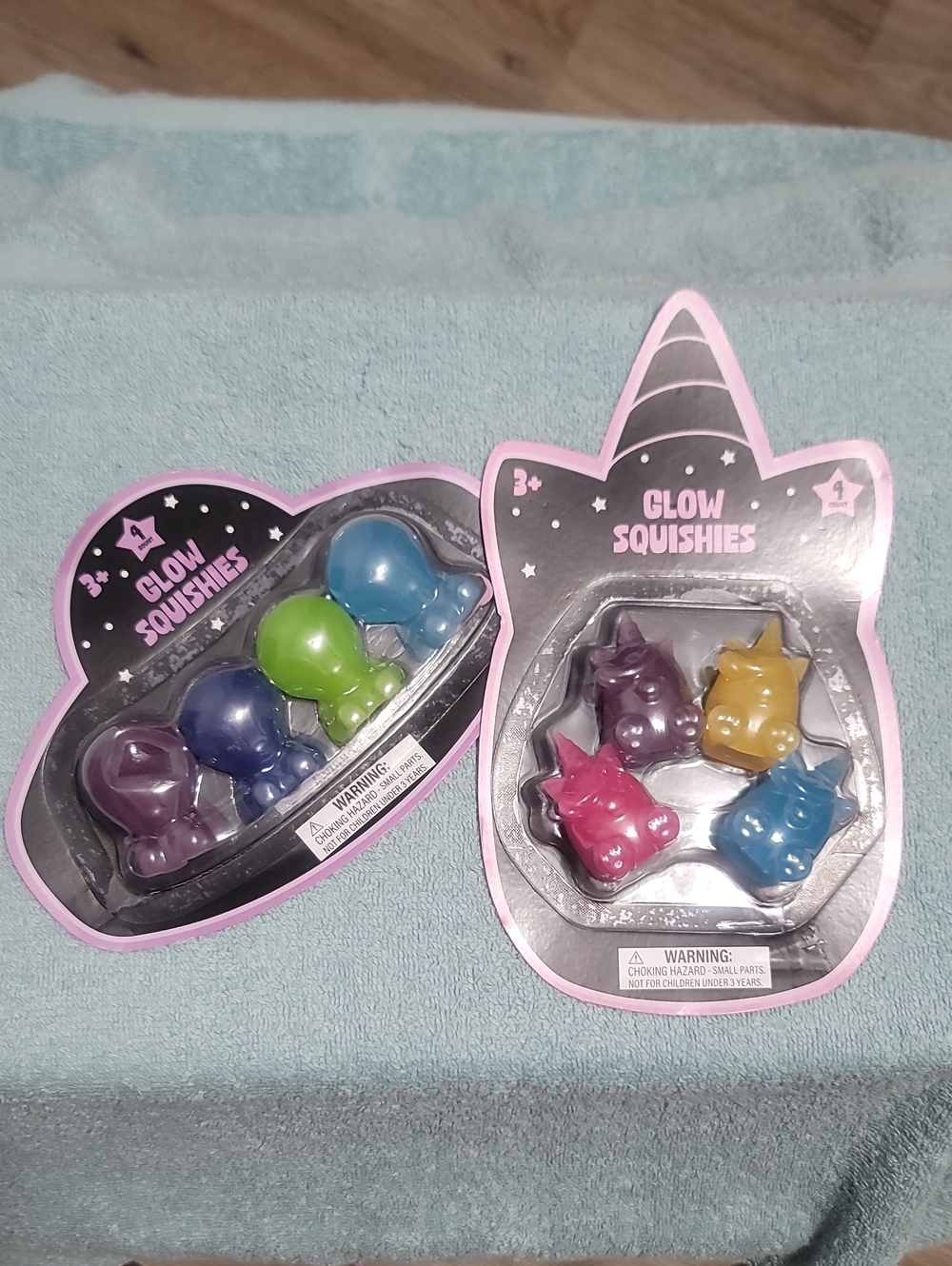 Glow Squishies Unicorn & Character Toy Set - Pink/Purple/Blue/Green/Yellow